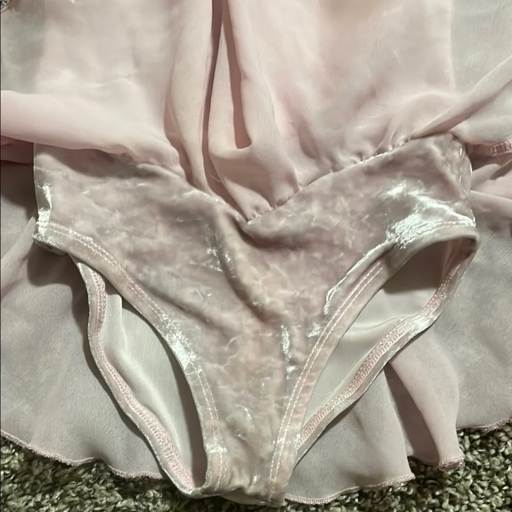 Xhilaration Light Pink Velvet Ballet Dance Costume